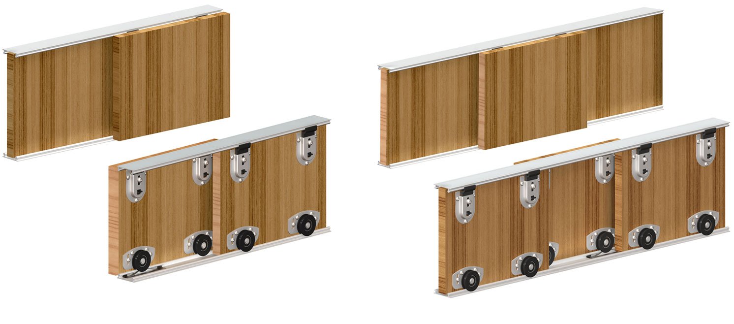 Sliding Wardrobe 3 Door 2400mm Twin Track Gear System Ares 2