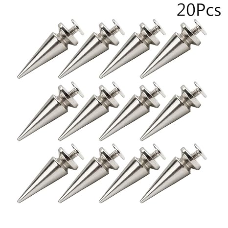 SUPVOX 20pcs Killernieten Ziernieten Gothic Metall Spikes DIY Handwerk Punk Nieten