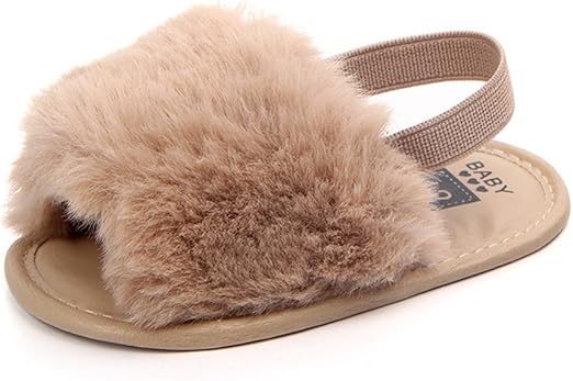 baby girl fluffy sandals