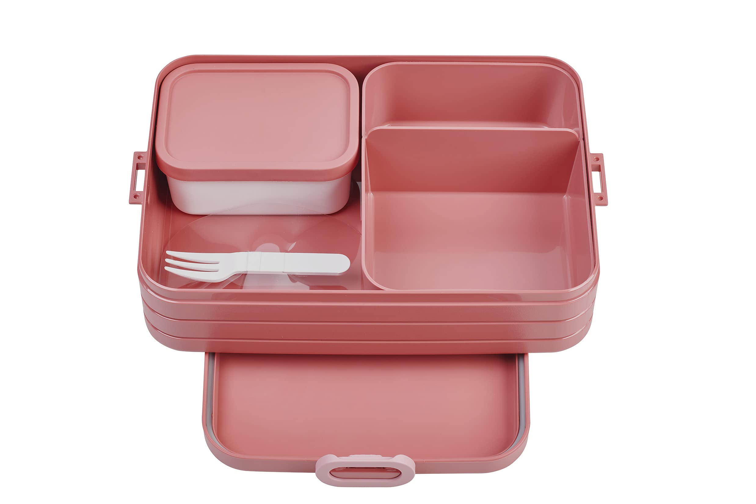 Mepal – Bento Lunchbox Take A Break Large – Lunch Box With Bento Box – Lunch Box For Sandwiches, Small Snacks & Left Overs – Snack & Lunch - 1500 ml - Vivid Mauve