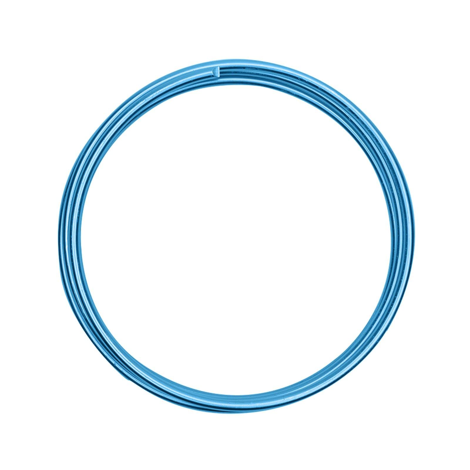 Vaessen Creative Aluminium Craft Wire 6.6 ft (2 m) x 0.16" (4 mm) Turquoise (Blue) - Flexible Metallic Wire for Crafting, Flower Arranging, Jewellery Making and Modelling