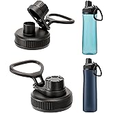 2Pcs Water Bottle Lid Replacement for Contigo wide mouth bottle, Lids replacement Compatible With Contigo 24 OZ 32 OZ 40 OZ, Leak-Proof Dust-Proof, Handle Easy to Carry, BPA Free