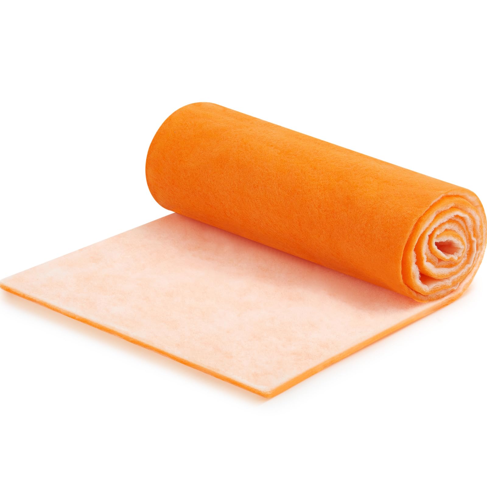 Photo 1 of Hahafelt 1 In x 25 In x 10 Ft Air Vent Filters Roll DIY Cut to Size Air Filter material Roll Orange and White Polyester Air Filter Media for HVAC Furnace Aquarium Window Floor Vent