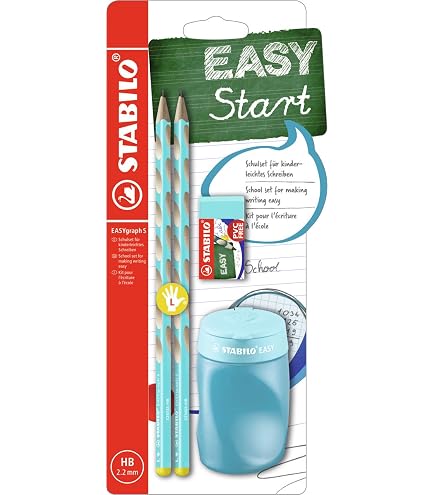Porte-mine Stabilo EASYergonomics Pour Gauchers - Mine 3,15 Mm HB + Taille-crayon Inclus