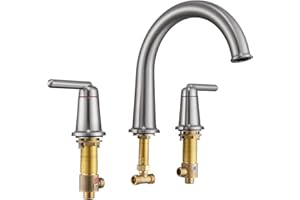 Wintap Roman Bathtub Faucet 2-Handle Tub Filler with Valve Widespread Deck Mounted High Flow Tub Faucet Set Brushed Nickel