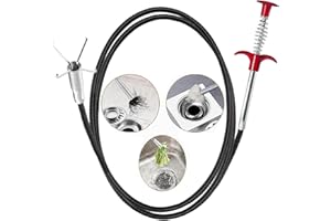 QWATUY Drain Snake Hair Drain Clog Remover Tool - Sink Drain Cleaner for Sewer Kitchen Bathroom Shower Tub Toilet Clogged Drains Opener Cleaning Tool, Flexible Grabber Claw Pick Up Reacher Tool