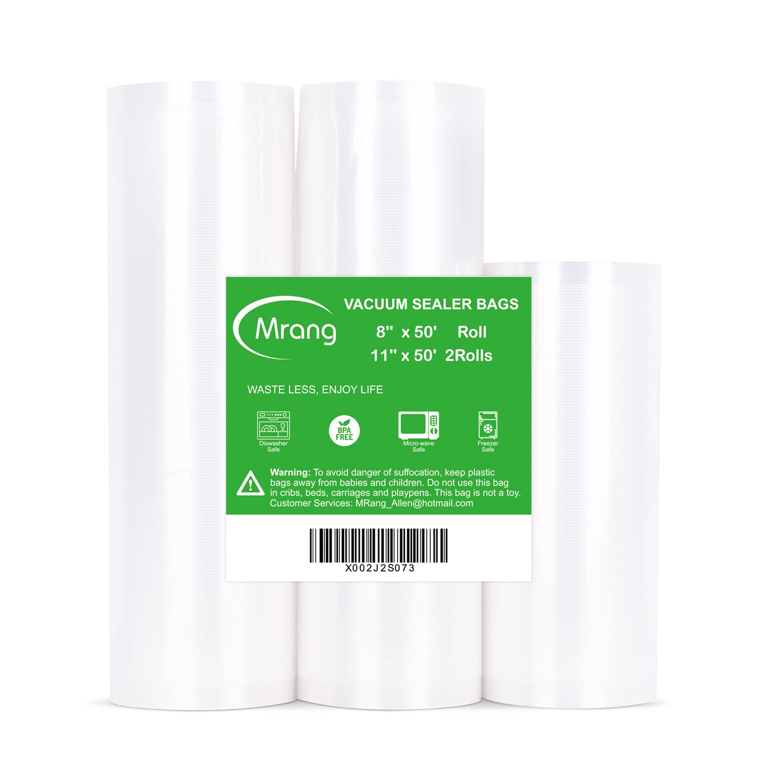 Vacuum Food Sealer Bags 28CM x 1500CM 2Rolls + 20CM x 1500CM 1 Roll for Food Saver, Seal a Meal, Commercial Grade, BPA Free, Heavy Duty, Great for vac Storage, Meal Prep or Sous Vide