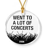 2026 Music Christmas Ornaments, Went to a Lot of Concerts Christma Hanging | Music Lovers Gifts for Men Women Friends Coworkers, Funny Music Fan Christmas Keepsake for Xmas Tree