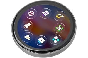 GOWENIC Electronic Badge Anime Pin, 2.28 Inch HD Touchscreen Digital Photo Pixels Display Decor with 7 Color Cheering Light E