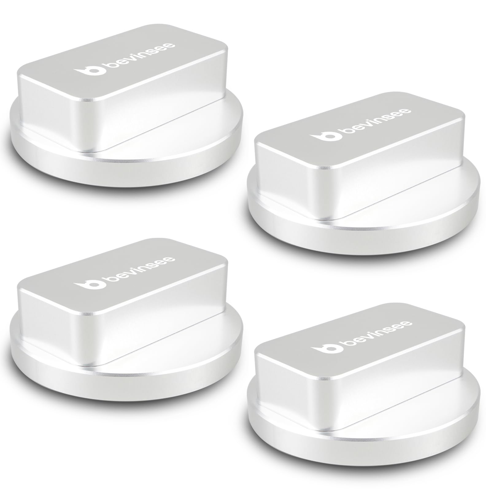 Photo 1 of Bevinsee 4pcs Floor Jack Pad Adapter Aluminum Compatible with BMW & Mini E46 E90 E91 E92 E93 F30 F31 M3 F80 M3 G20 Jack Pad Frame Rail Protector Universal Silver