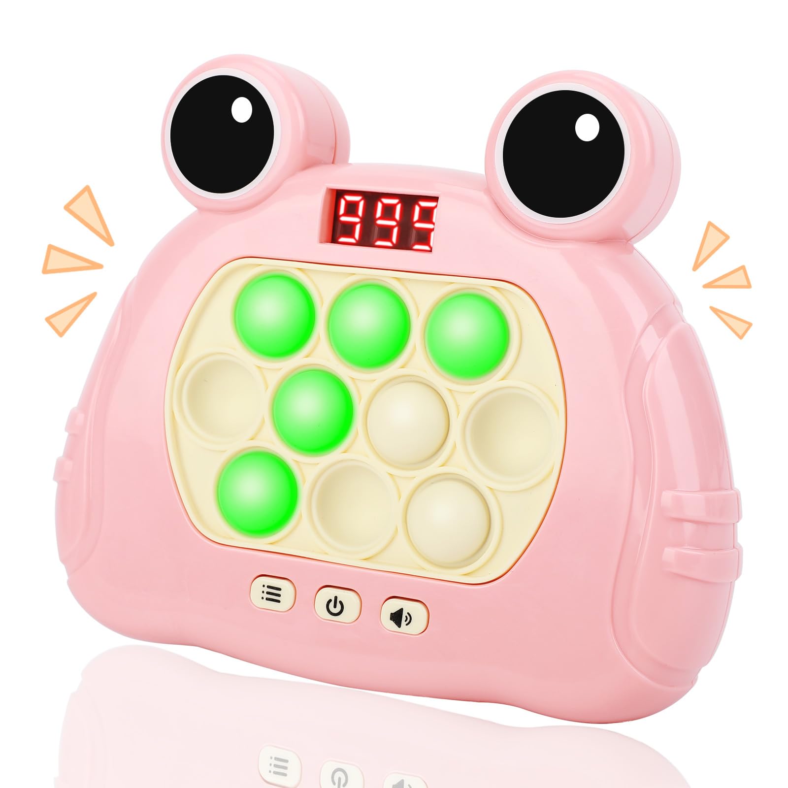 Ainiv Fast Push Game Fidget Toys Handle, 5 Modalità Aggiornamento Flash Quick Press Games Pro per Bambini, Console Portatile Educativa Gamepad Giocattoli per Bambini di 6 7 8 9 Anni, Nero