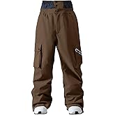 GS SNOWING Mens Women Ski Pants Super Baggy Snow Snowboard Insulated Waterproof Windproof Loose Cargo Pant for Outdoor Sports