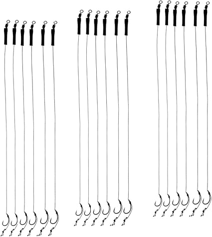 Monkeyjack 18pcs 12lb Fishing Hair Rigs Assorted Hand Tied Carp