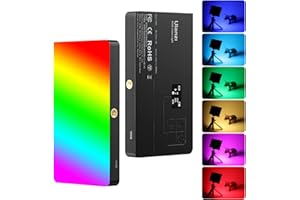 ULANZI LT002 RGB Video Light, Portable LED Camera Light Panel 0-360 Full Color, CRI 95+ 2500-9000K LED Video Light, 4000mAh Rechargeable LED DSLR Lighting for Vlogging, Photography, Video Conference