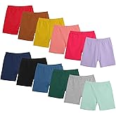 Boyiee 12 Pack Girls Shorts Toddler Bike Shorts Dance Gymnastics Yoga Safety Active Under Dress Pants