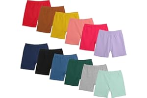 Boyiee 12 Pack Girls Shorts Toddler Bike Shorts Dance Gymnastics Yoga Safety Active Under Dress Pants