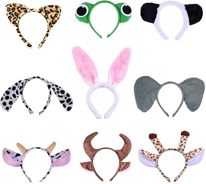 Knowing Animal Headband, 9 Pieces Cute Animal Ears Headband, Stylish