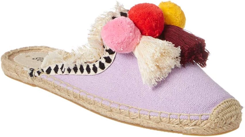 Women's Frayed Edge Pompom Mule