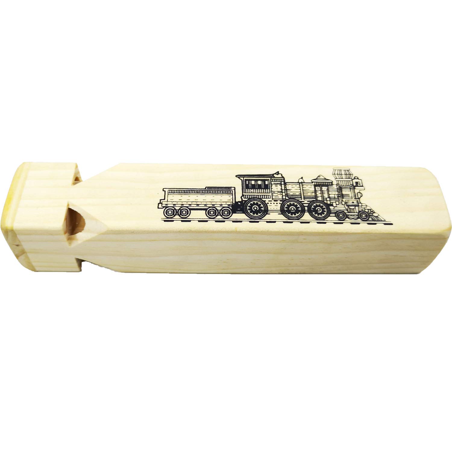 2PCS—Wooden Train Whistle and Wooden Slide Whistle for Music Instrument Gifts Wood Musical Instrument Educational Toys