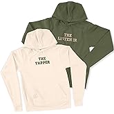 NICHEBEE Embroidered Funny Relationship Dynamics Matching Hoodies for Couples – Couples Hoodies Viral Internet Slang & Personality Prints Multi