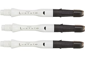 LSTYLE L-Shaft Carbon Dart Shafts – Silent (Spins) – White 300 Slim (Long)