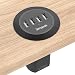 Simpeak 30W 4-Port USB Desk Charger Desktop Charging Station Mounts on The 2.0"/2.4" Grommet Hole with Power Cable (Match 2pcs Grommet),C51 Black primary