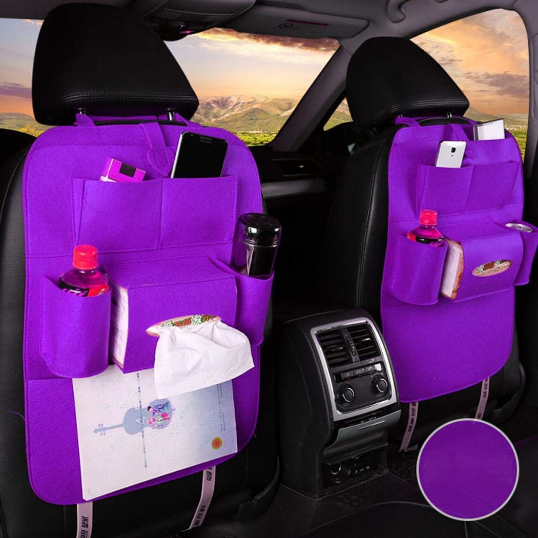 Bibmmo Car Seat Storage Bag Auto Multi-Pocket Felt Covers Organizer Storage Holder Seat Back Organizers