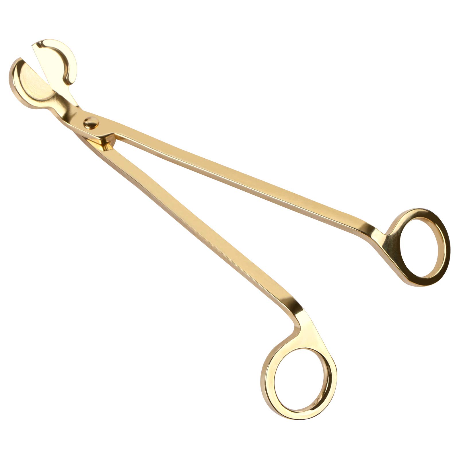 Harapu Candle Wick Trimmer, Polished Stainless Steel Wick Clipper Cutter, Reaches Deep Into Candles to Cut Spent Wicks, Gold