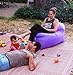 Inflatable Air Couch with Special Back Support. Strong Waterproof Parachute Material. Lightweight Lounge Chair for Camping, Pool, Festival & Beach. Back Bag & Warranty Included