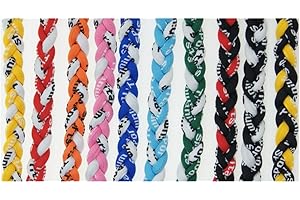 SEITG 20" Assorted 3 Rope Tornado Sports Titanium Necklaces Package of 10