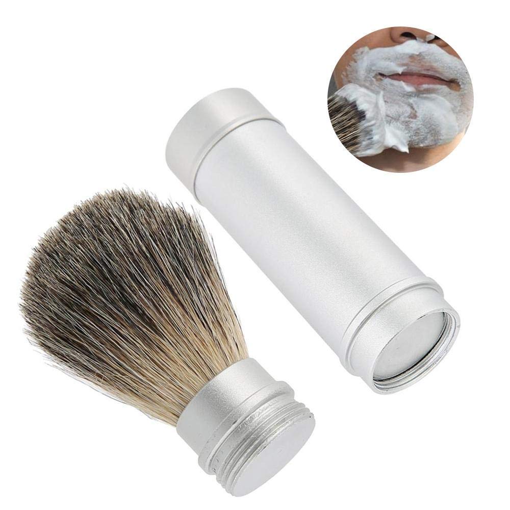 Portable Shaving Brush, Dust Proof Mustache Bristle Hair Brush for Men