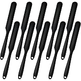 Aemygo 10 Pcs Non-Stick Wax Spatulas, Large Silicone Sticks Reusable Hair Removal Applicator Makeup Scraper for Home Salon Body Use