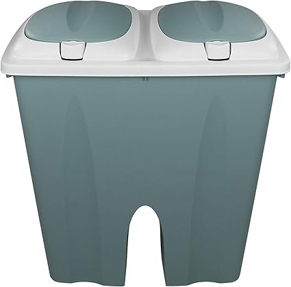 Tw24 Mulleimer Duo 2x25l Pastell Mit Deckel Und Farbwahl Abfalleimer Mullsammler Abfallbehalter Trennsystem Mull Eimer Grun Amazon De Kuche Haushalt