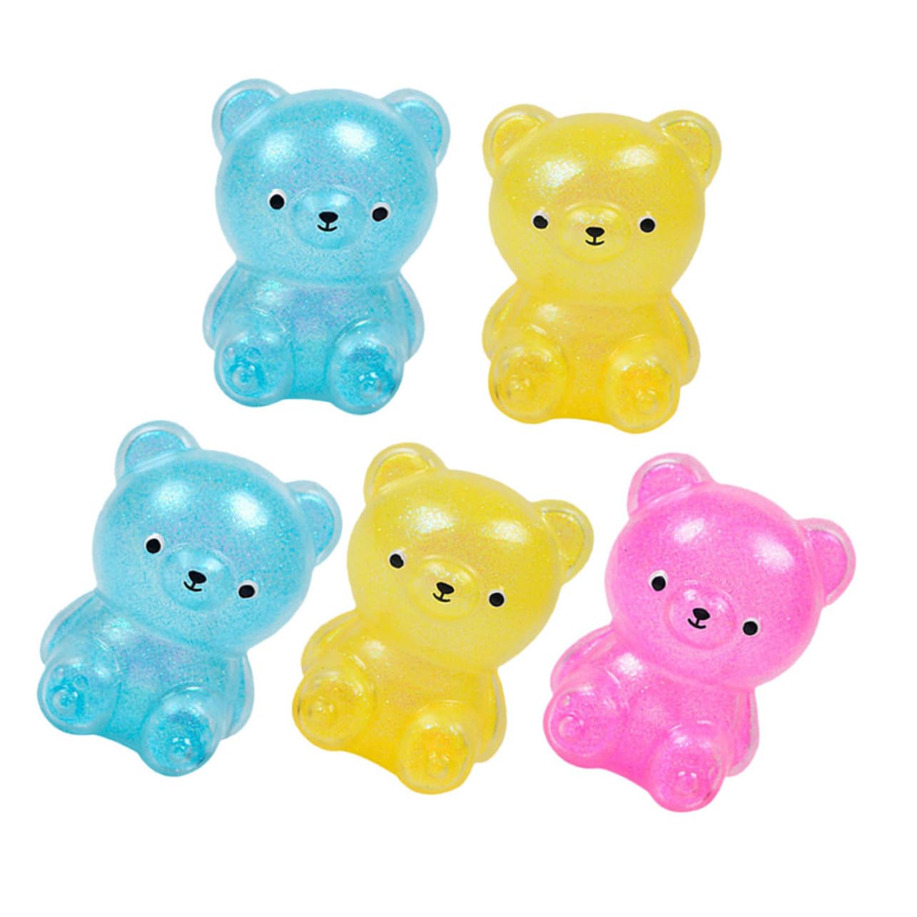 Toyvian Squeeze Bear - Portable Stress Relief Toy Compact Soft Squishy Bear for Anxiety Ideal for Kids and Adults 7.5X5.6X5.0Cm