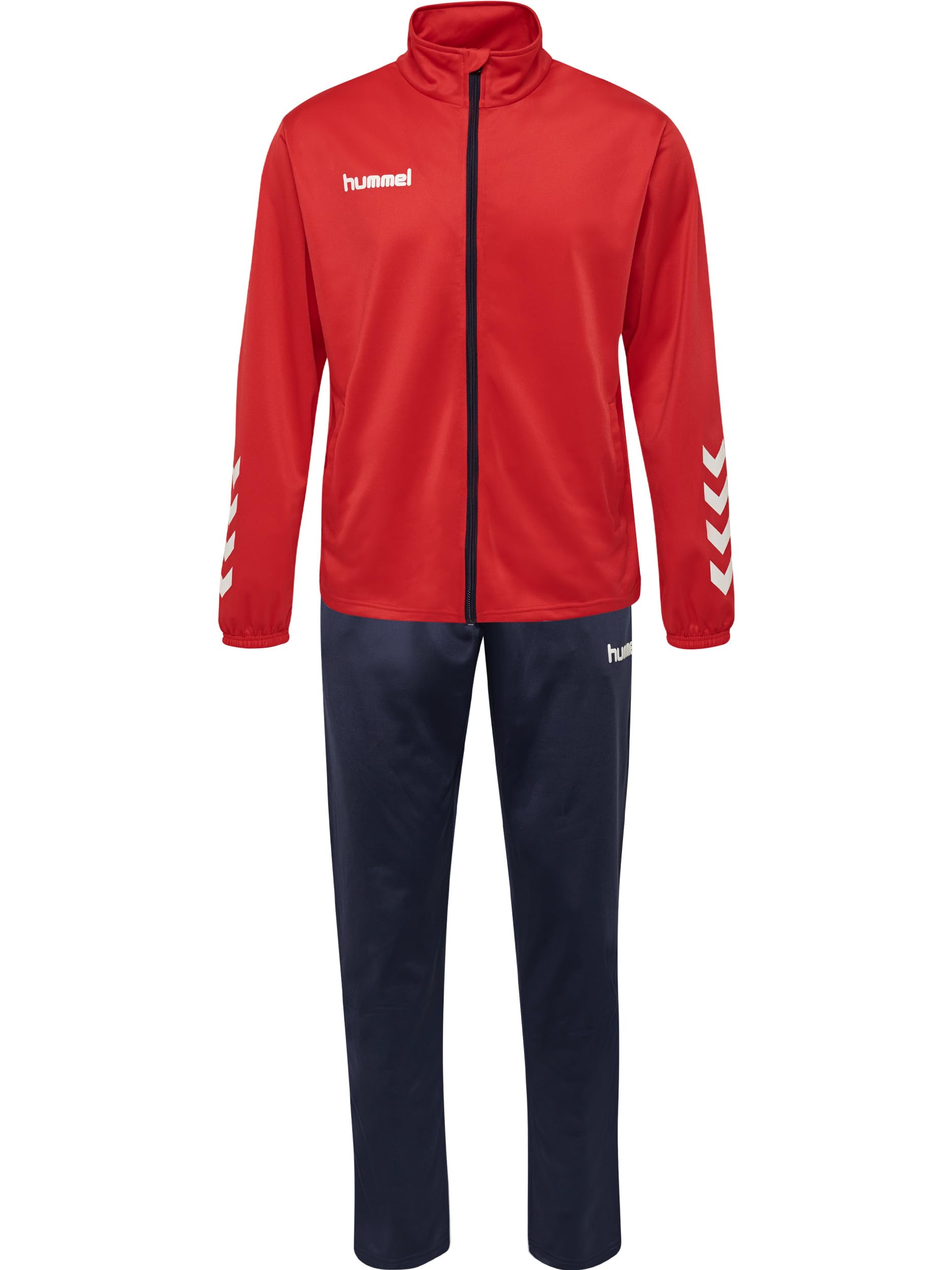 hummel 205876 Men's Ensemble Promo Poly Track Suit, Rouge/Blue Navy, L EU