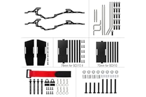 GENERIC Powerhobby LCG Carbon Fiber Chassis Kit Frame for 1/10 Axial SCX10 & SCX10 II