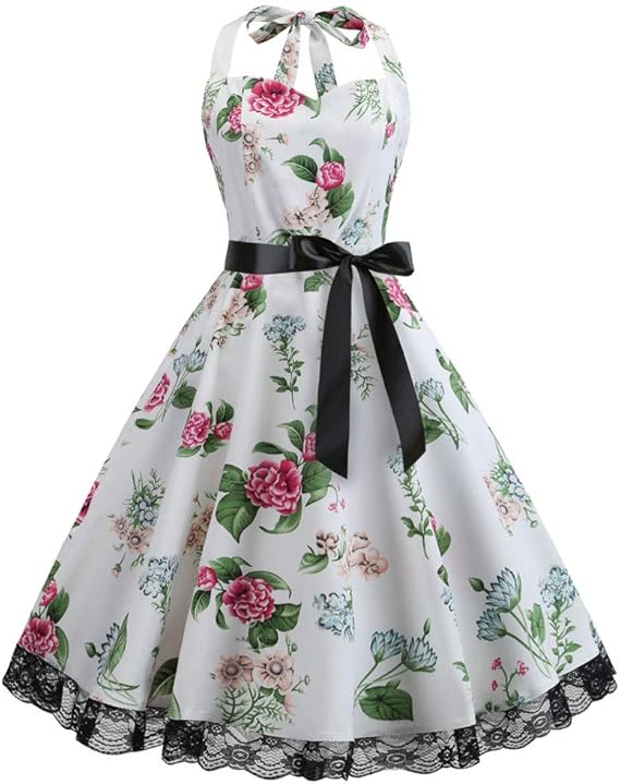 Amazon Memomomokoレディース ワンピース バックレス チューブ Aラィン レトロ お呼ばれ 結婚式ワンピース ヴィンテージスタイル 52年代 丸首 ノースリーブ ベルト付き ワンピース チュニック 通販