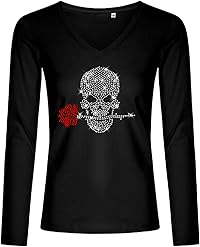 t-shirt tête de mort strass 3