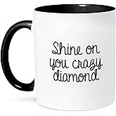 3dRose Shine On You Crazy Diamond 11oz Two-Tone Black Mug