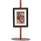 Picture Easels for Display, Adjustable Tabletop Easel for Picture Frames up to 17.5", Metal Art Display Stand for Painting Signs Photos, Antique Easel Stands with Base for Home Office Galleries