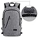 ZZRS Business Laptop Backpack,School Bookbag,Travel Computer Backpack Water Resistant with Anti-theft Lock & USB Charging Port Fits 15.6 inch Laptop for Women & Men-Gray