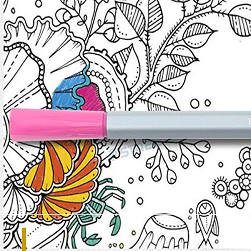 image for ZCZN 24 Colors Fineliner Pens Fine Tip Colored Writing Drawing Markers