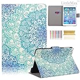 iPad Mini 1/2/3 Case, LittleMax(TM) Ultra Slim [Flip Stand Cover] [Card Holder] Case with Auto Sleep/Wake Function for Apple iPad Mini 1/2/3 [Free Cleaning Cloth,Stylus Pen]-#2 Green Flower