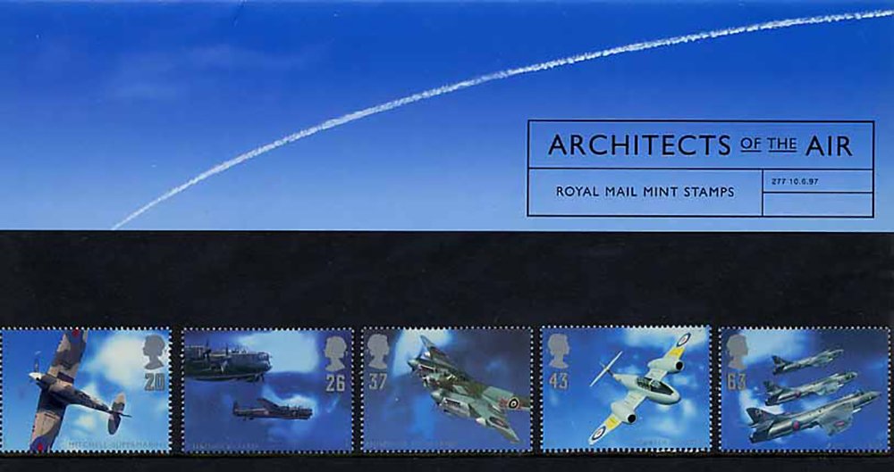 1997 Architects of the Air Presentation Pack PP242 (printed no. 277) - Royal Mail Stamps