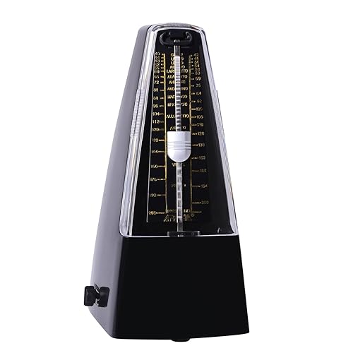 CAHAYA Mechanical Metronome Pyramid Tempo Metronome with Traditional Wind up Loud Sound and High