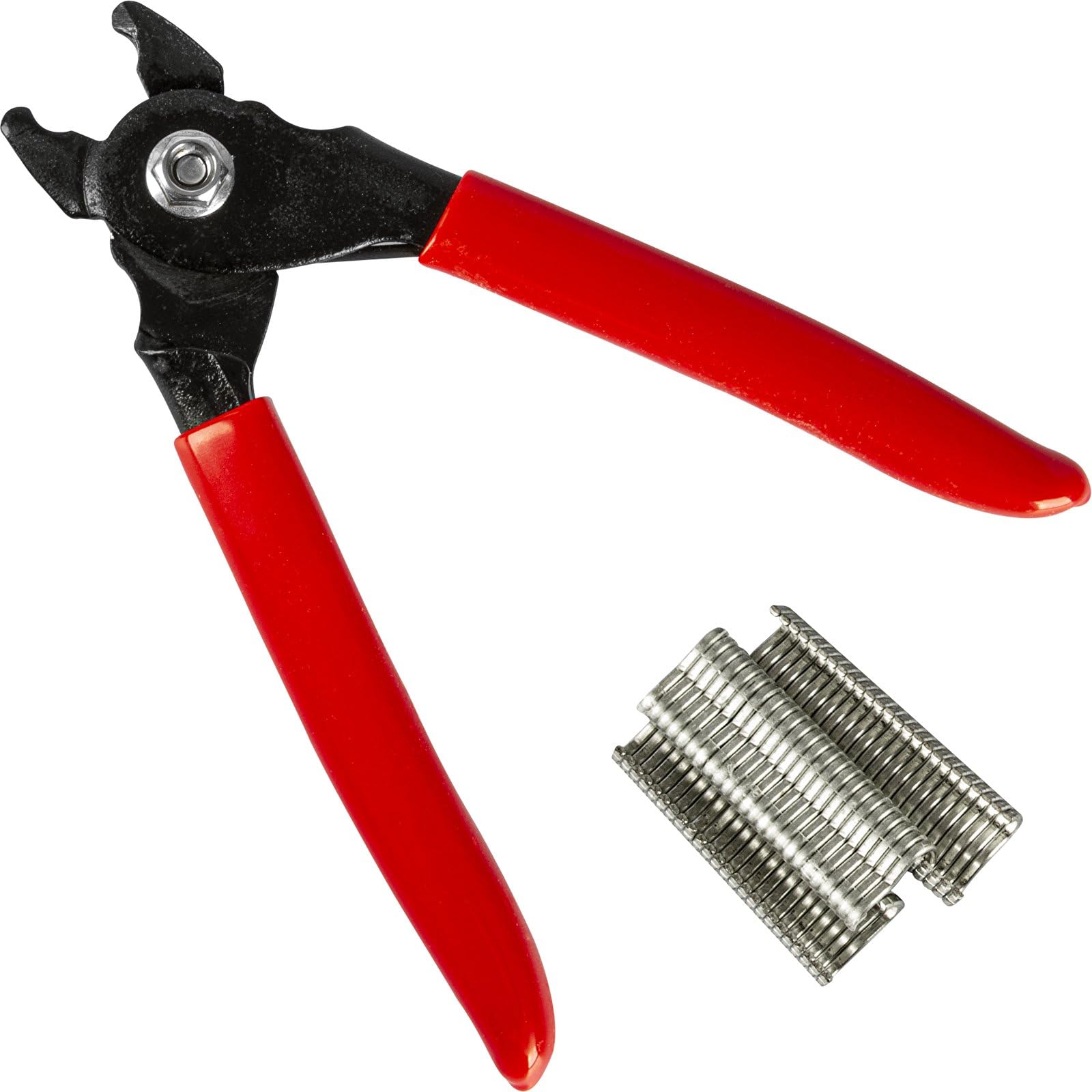 Browin 313313 Sausage Clipper with 60 Clips, Alloy, red,