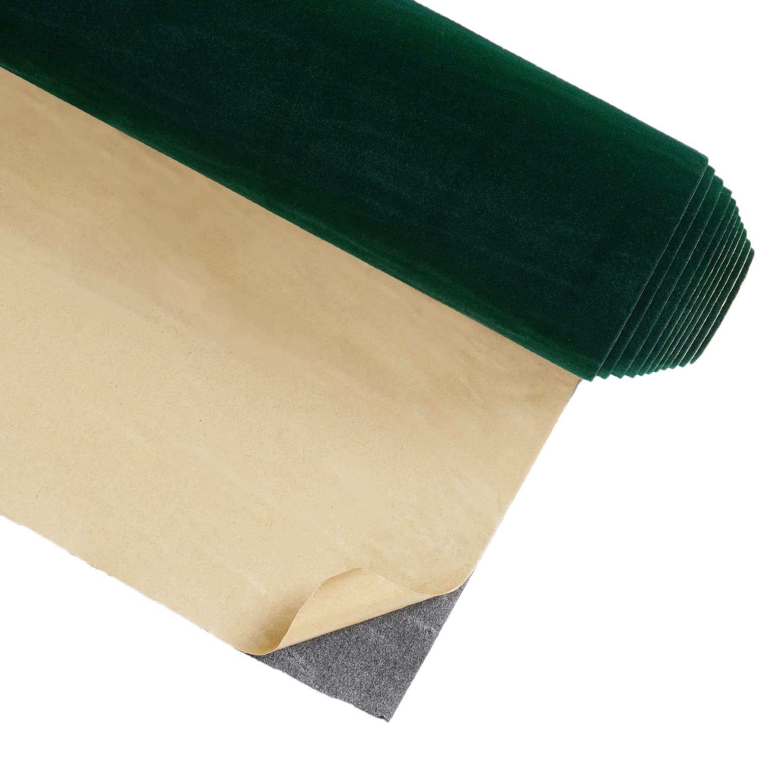 CRE8TIVE Green Flocking Cloth Wallpaper 30cm x 900cm Velvet Peel and Stick Wallpaper Vintage Wallpaper for Bedroom Vinyl Wrap Furniture Stickers Art Deco Wallpaper Velvet Drawer Liners Lining Paper