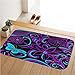 icolor Carpets Floor Mat/Cover Floor Rug Indoor/Outdoor Area Rugs,Washable Garden Office Door Mat,Kitchen Dining Living Hallway Bathroom Pet Entry Rugs with Non Slip Backing (Blue&Purple)