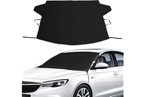 RETALPQ Windshield Cover for Ice and Snow, Car Windshield Snow Cover Winter Ice Sunshade Protector, Universal Fit SUV Auto Car Cover Snow Water Proof UV Dust Resistant, 63 Inches Wide