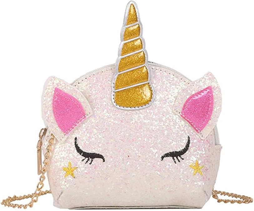 Unicorn Sequins Purse INTVN,Cute Chain Shoulder Bag Unicorn Cartoon